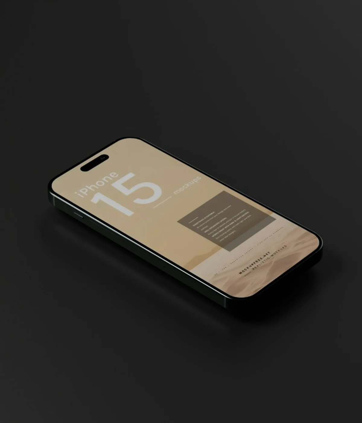 Gold smartphone photographed on a dark studio surface